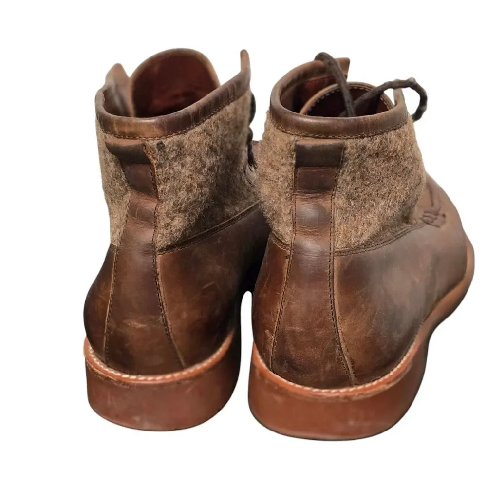 Warfield & Grand Joshua Brown Leather/Wool Chukka Boots‎ Lace-Up Men's 9.5 M EUC